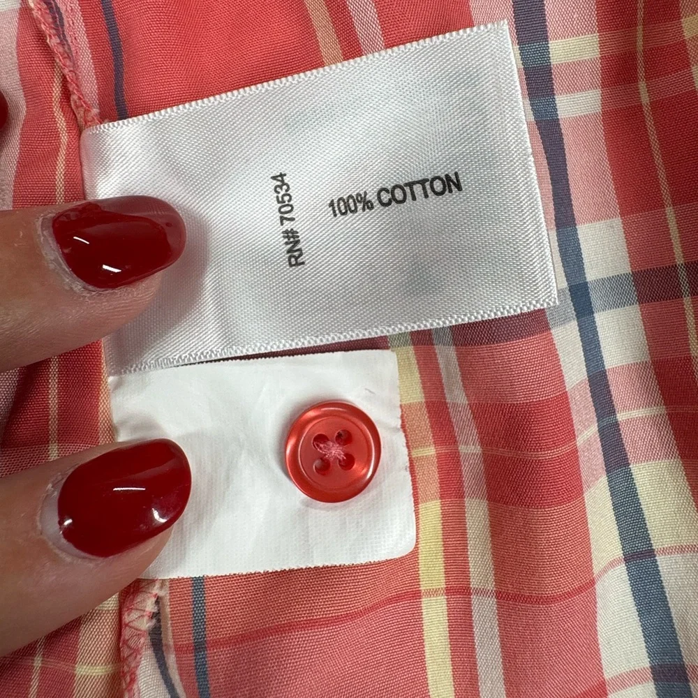 Orvis Multicolored Plaid Striped Long Sleeve Shirt Button down Size 8 - Picture 6 of 7